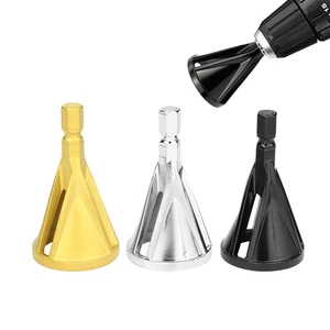 NINDEJIN Industrial OEM External Deburring Chamfer Drill Bit HSS Hexagon Shank Burr Removal Tools for Copper Aluminum Steel