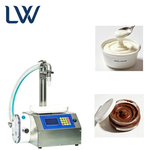 Factory Direct Sale Desktop Semi Auto Weigh Gear Pump Filling Machine for Sticky Condensed Milk Edible Thick Dairy Liquid