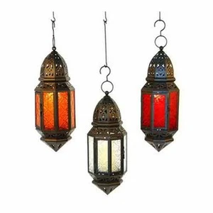 Lantern from New Middle East Arabian Style Ironwork Lamp Portable Hollow Atmosphere Candle Holder Decorative Lantern
