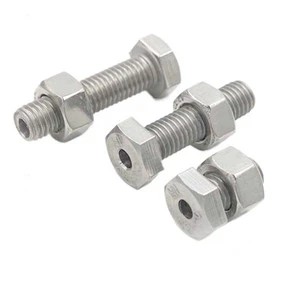 M6 M8 M10 M12 Stainless Steel 304 Hex Head Hollow Bolt With Hole