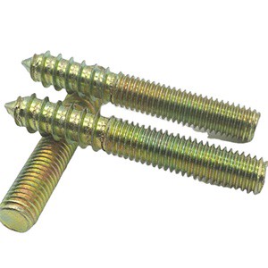 Double Head Threaded Hanger Bolt Dowel Screw Carbon Steel Dual Wood Thread Screw