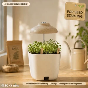 LED Grow Light, Self-Watering Smart Pot Desktop Miniature Greenhouse For Small Seedlings And Mini Plants CE Certification