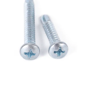 Countersunk Head Half/Coarse Tooth Cut Tail Screw Large Hex Washer Head Self-tapping Screw Half Threaded Zinc Plated Class 12.9