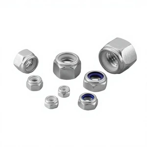 DIN985 Stainless Steel A2-70 Hexagon Nylon Lock Nut M3 M4 M5 M6 M8 M10 M12 M14 M16 M18 M20