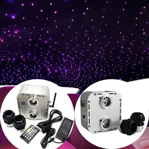 0.75mm 2000pcs 5meter +32w*2 RGBW Twinkle App LED Aluminum Fiber Optic Lights IP44 Rated Dimmable Ra90 3-Year Warranty