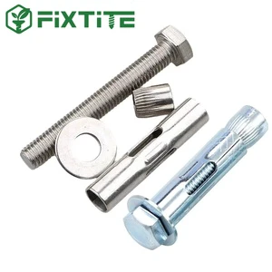Durable Steel Sleeve Type Concrete Anchor Bolts 1/4 Thread Strong Bearing Capacity for Engineering Construction Projects Fixtite