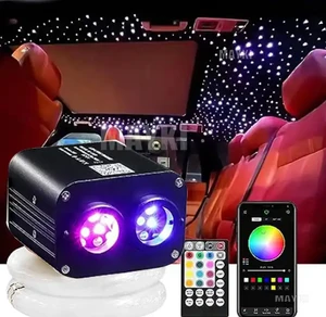 RGBW Colorful LED Plastic Fiber Optic Star Ceiling Kit Light 500pcs 0.75mm 3m Length RGBW Optic Fiber Kits
