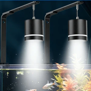Aquarium Light With Two Color Modes Clip On Fish Tank Lamp for Plants, Terrariums Coral Yellow, Warm White, White