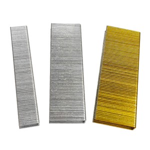 U-Type Galvanized Steel Furniture Staples N Series 0.7mm Thickness Fluted Cupped Nails 18 Gauge N Code Staples