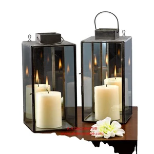 Handmade classy Lantern With Handle Indoor and Outdoor Candle Light Decoration Stainless Lantern Home Wedding Party Decoration