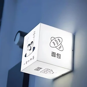Customized Lighting Backlight Cube Round Outdoor Waterproof Display Signage Advertising Signage Lightbox