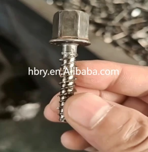 Carbon Steel Zinc Plated Hex Flange Head Self Tapping Concrete Screw Anchor for Construction Quick Installation in Concrete