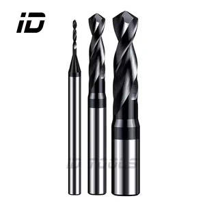 135 Degree 3D 5D HRC65 Solid Carbide Tungsten Steel Twist Drill Bits Parallel Shank TiAlN/Black Oxide Finish Stainless Drilling
