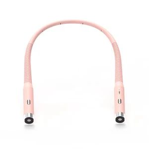 Pink Neck Light 3 Modes Flexible Neck Hanging Charging Book Light Eye Protection Neck Reading Light