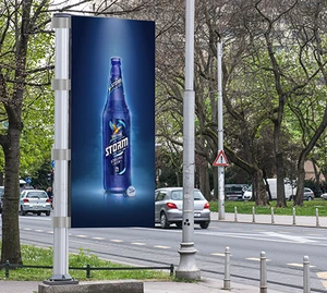 GYOE Customize LED Light Pole Screen P4 Module Double-Sided Digital Advertising LED Display Billboard