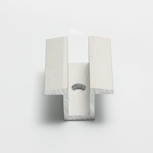 GX047 Aluminum Middle End Clamp Snap Clips Solar PV Mounting Bracket Extruded Aluminium Alloy Fixing Clamp For Solar Panel