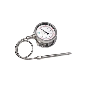 PG123 0MPa-100MPa For High Pressure & Temperature Mechanical Melt Dial Pressure Gauge Hydraulic 100 Bar 10bar 50mm 1/8bsp