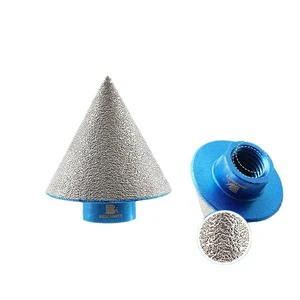 Brazing Diamond Chamfering Tool Tapered Hole Opener Marble and Ceramic Tile Drilling and Trimming Drill Bit