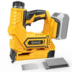 2-in-1 Cordless Nail Gun Stapler For 20V Battery With Brad Nails And Crown Staples For Woodworking