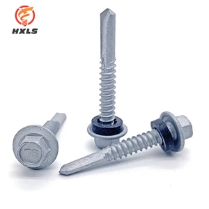 Hot Sale Customized Self-Drilling Tapping Screws Factory Direct Wear-Resistant Steel Hex Washer Head Dacromet Electroplated