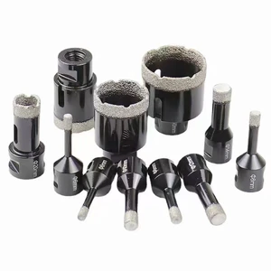 Brazed Diamond Core Drill Bit Set 10-100mm Kit for Wet Drilling Tile Concrete Brick Marble & Reinforced Concrete