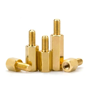 Copper Hexagonal Support Isolation Screw Column Factory Direct Sales Single Head Copper Column Double Head Copper Column Nut