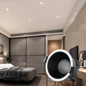 AC110V AC220V Deep Cup Antiglare Recessed Ceiling Led Spotlight Downlight 7W 12W 3CCT Aluminum Embedded Down Light Downlights