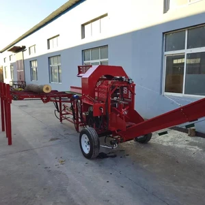 35Ton Commercial Hydraulic Chain Saw Wood Processor Hydraulic Log Splitter With Electric Start