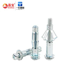 Screw Manufacturer Carbon Steel Hollow Wall Umbrella Anchor Expansion Screw Bolt for Plaster Board Hollow Brick M4*38
