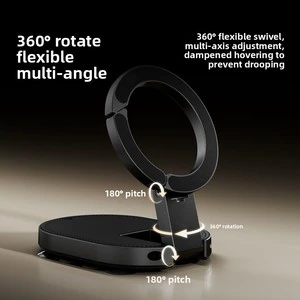 Suction Cup Magnetic Climbing Buckle Desk Mobile Phone Holder Folding Rotating Three-in-One Multi-function