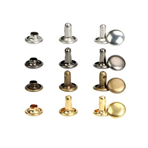 Brass Bronze /Golden /Silver /Black Single And Double Cap Rivets For Handbags