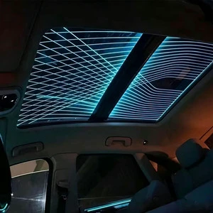 Wholesale High Quality PMMA Optical Fiber Sunroof LED Ambient Light Multi Color Dynamic Flowing for Retrofit Music Sync