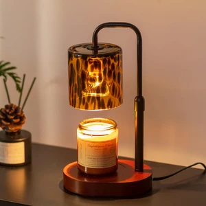 Aromatherapy Lamps Bedroom Bedside Leopard Print Decor Fragrance Dimmer Wax Candle Warmer Wholesale Electric Lamp