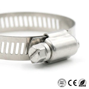 Chemical Processing American Type Hose Clamp SS201 Band Zinc Plated Screw Adjustable Worm Drive Pipe Clip Heavy Duty