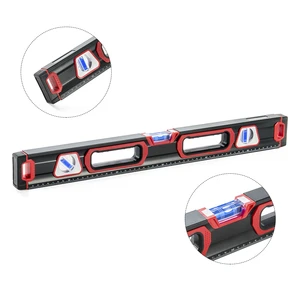 customized Heavy Duty Aluminum Alloy Magnetic Metric Scale Spirit Level 3 Different Bubbles Spirit Level