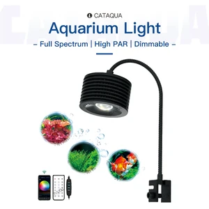 Marine Light Aquarium High PAR Full Spectrum Dimmable IP68 Waterproof Low Profile Slim Design for Fish Farming Tank