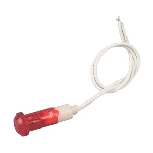 220V Red LED PC Latching Type Indicator Pilot Signal Light Lamp Line IP44 CE Certified AC 250V 3A 1NO1NC Contact Control Panel