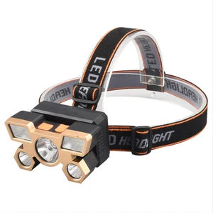 5 XPE+LED Headlamp Rechargeable Cable 4 Modes Multifunction Led Headlamp USB Charger for Outdoor Camping Miner Maintainer