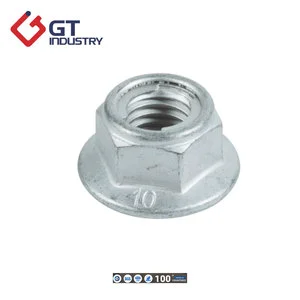 Metal Lock M10 M12 Din6927 Hot Dip Galvanized Hex Flange Nuts