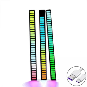 32L Motion Mode Creative RGB Music Pickup Light Voice Control Level Car Audio Rhythm Recognition Light
