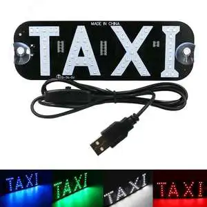 LED Indicator Light Panel Sign Warning Light Car Interior for Taxi Driver Light USB With Switch