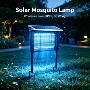 3000V High Voltage 15W Solar USB Charging Mosquito Killer Lamp 365nm 395nm Dual Wave Standing Zapper for Wholesalers Flies