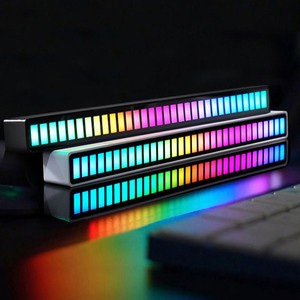 Creative Led Desktop Audio Bar Voice Activated Pickup Atmosphere Light Rgb Colorful Led Rhythm Light