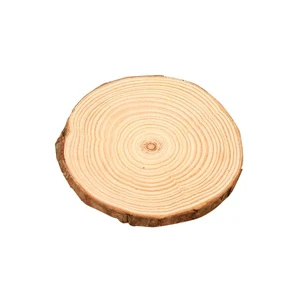 Customized Eco-friendly Polished Natural Round Pine Wood Tree Disc Wooden Log Tree Slices Multifunction Home Decor for Crafts