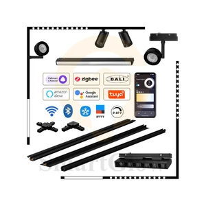Custom Magnetic Led Track Lights Ultra Slim Rail Smart Magnetic Linear Track Light Extremely Narrow 24V Magnet Track Lighting