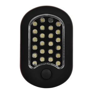 Portable Led Work Light ABS and Rubber Painted 24+3LED Worklight With Magnet and Swivel Hook