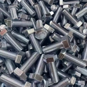 DIN Standard Hex Bolts and Nuts with Plain Finish for Pipeline and Hardware Projects