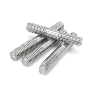 201/304 Stainless Steel Double-Headed Bolt Two-End Connection Extended Screw Stud M3-M20 for Construction Industry