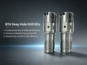 One Pass High Efficiency BTA Deep Hole Drill Bits Reduce Secondary Reaming Honing Manufacturing Steps