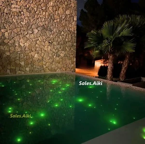 Twinkle Fiber Optic Swimming Pool RGB Color Changing Starry Sky Floor Ceiling Outdoor Waterproof Led Fiber Optic Pool Light